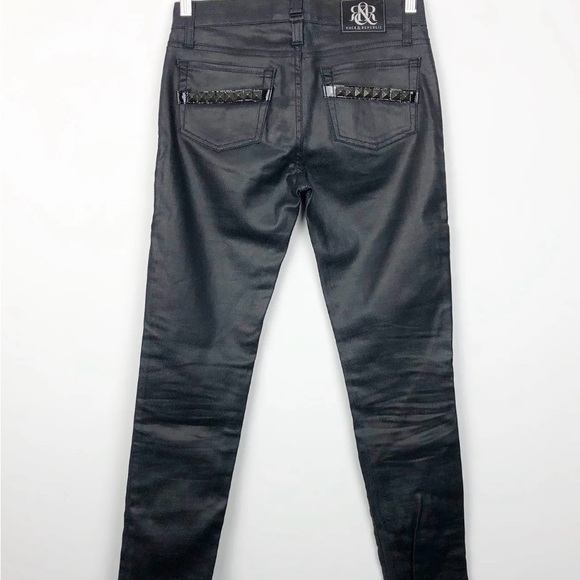 Coated / Waxed Black Jeans - Picture 2 of 4